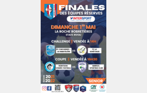Le FC Robretières accueille les finales départementales seniors des réserves à RIVOLI le 01 mai