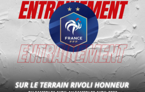 Rivoli accueille les entraînements de l'Equipe de France Fem U16
