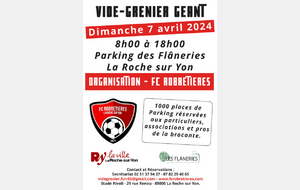 Les Robros Organisent leur Vide-Grenier géant le 7 Avril !