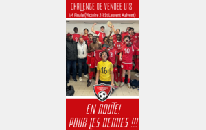 Les U18B en Demie finale du Challenge de Vendée !