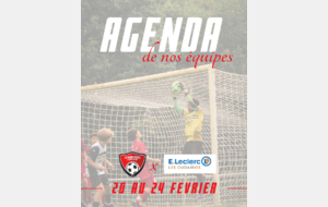 AGENDA DU WK - 20 AU 24 FEVRIER