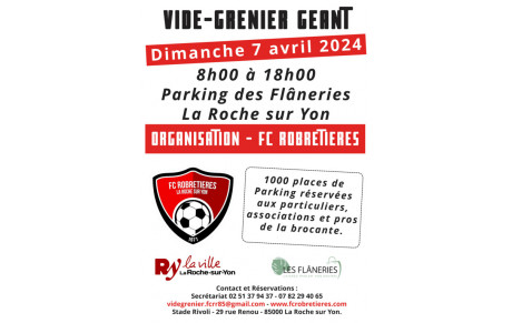 Les Robros Organisent leur Vide-Grenier géant le 7 Avril !