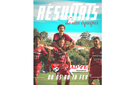 RESULTATS DE LA SEMAINE - DU 20 FEV AU 24 FEV